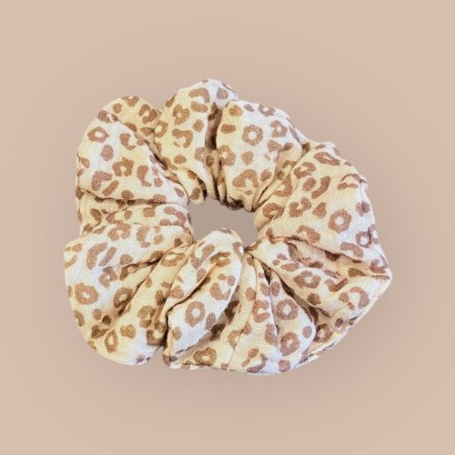 chouchou leopard ecrue