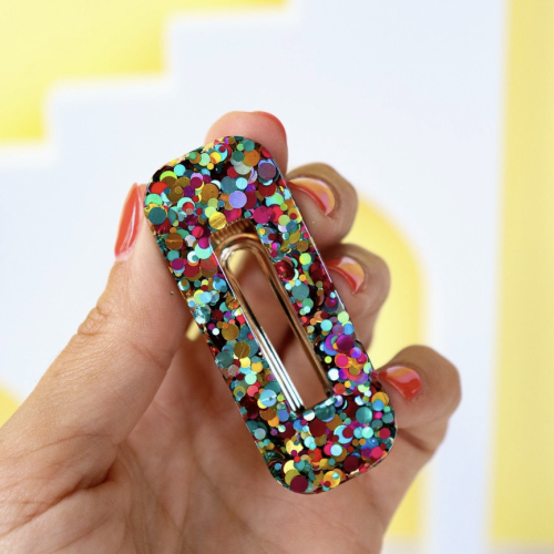 Barrette joie multi paillettes