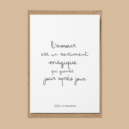 Carte sentiment magique atelier wagram
