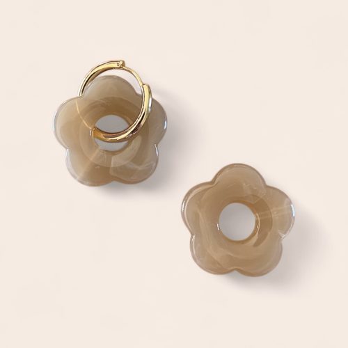 Boucles d'oreilles Billie GM beige Agathe and cocö