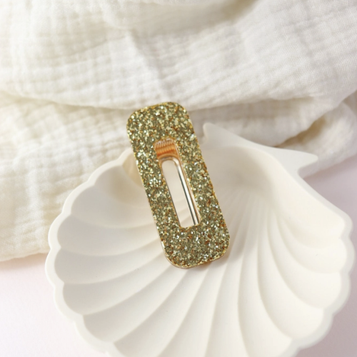 barrette joie dorée rectangle