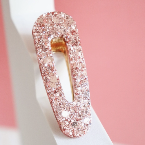 barrette triangle rose gold