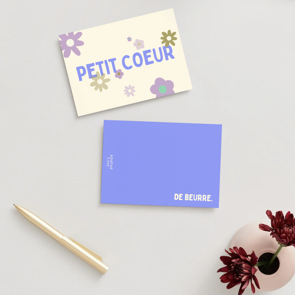 carte postale petit coeur de beurre Agathe and coco 4
