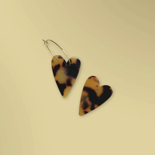 Boucles LOVE agate and coco imprimé léo