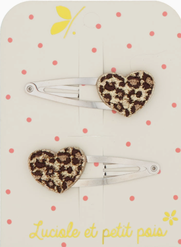 barrettes coeurs léo