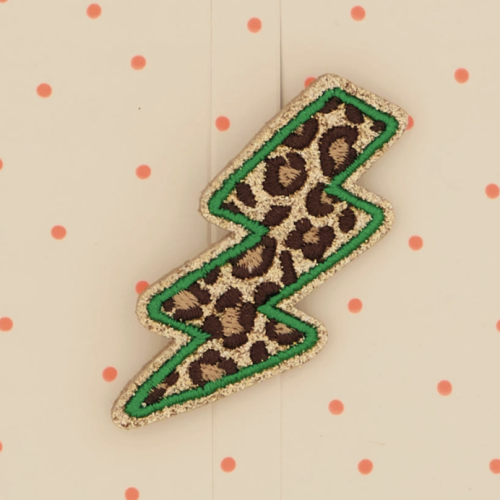 broche éclair leo et vert