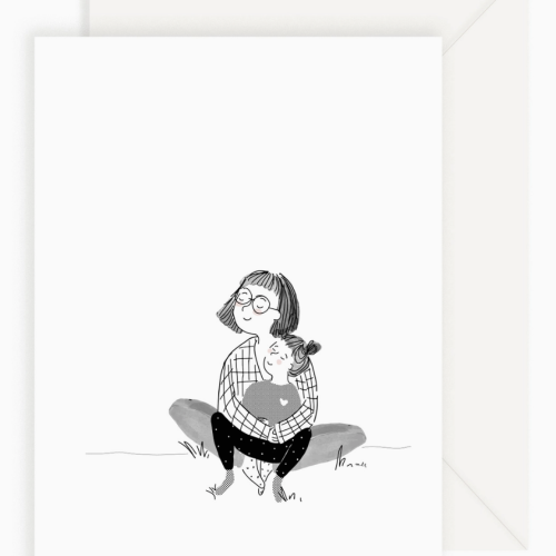 carte tendresse maman et fille