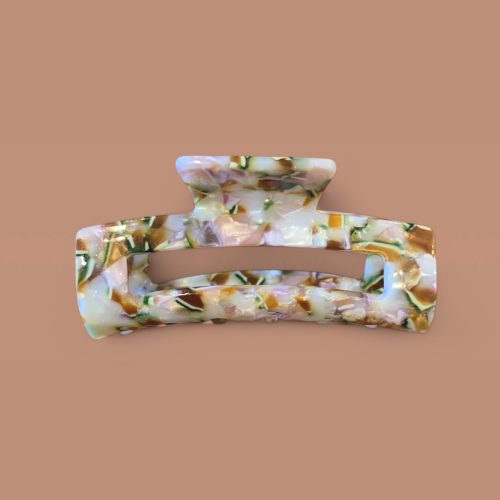 pince croco rectangulaire multi nude agathe and cocö