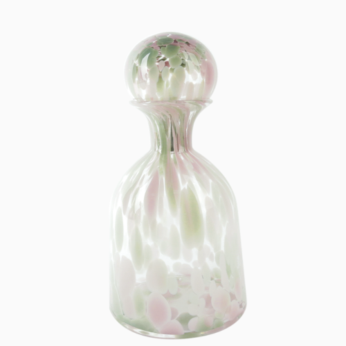 vase bouteille rose et vert