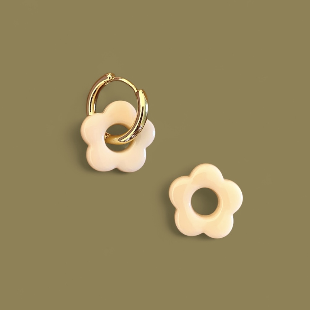 Boucles d'oreilles Billie MM abricot clair