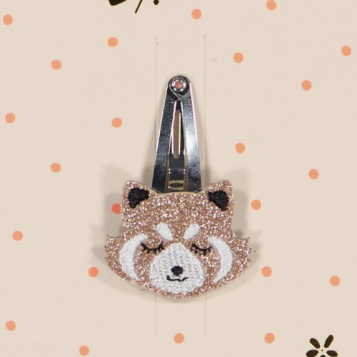 barrette panda roux