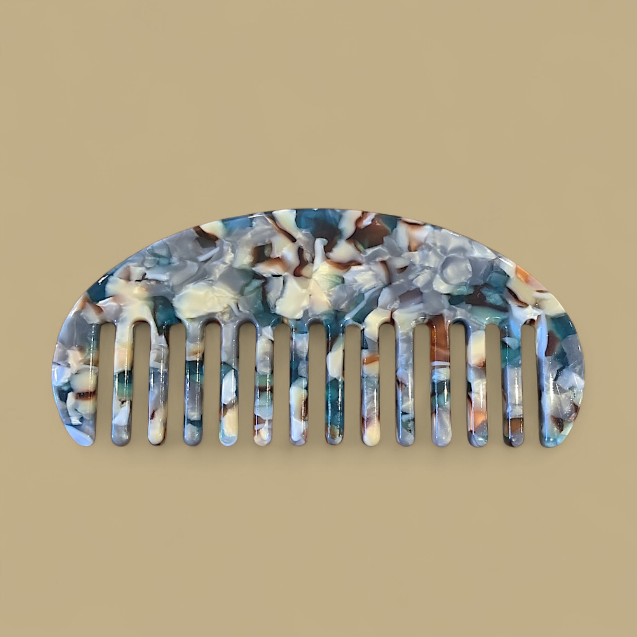 peigne demi lune bleu tie & die