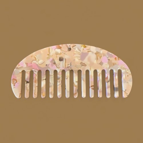 peigne demi lune multi rose