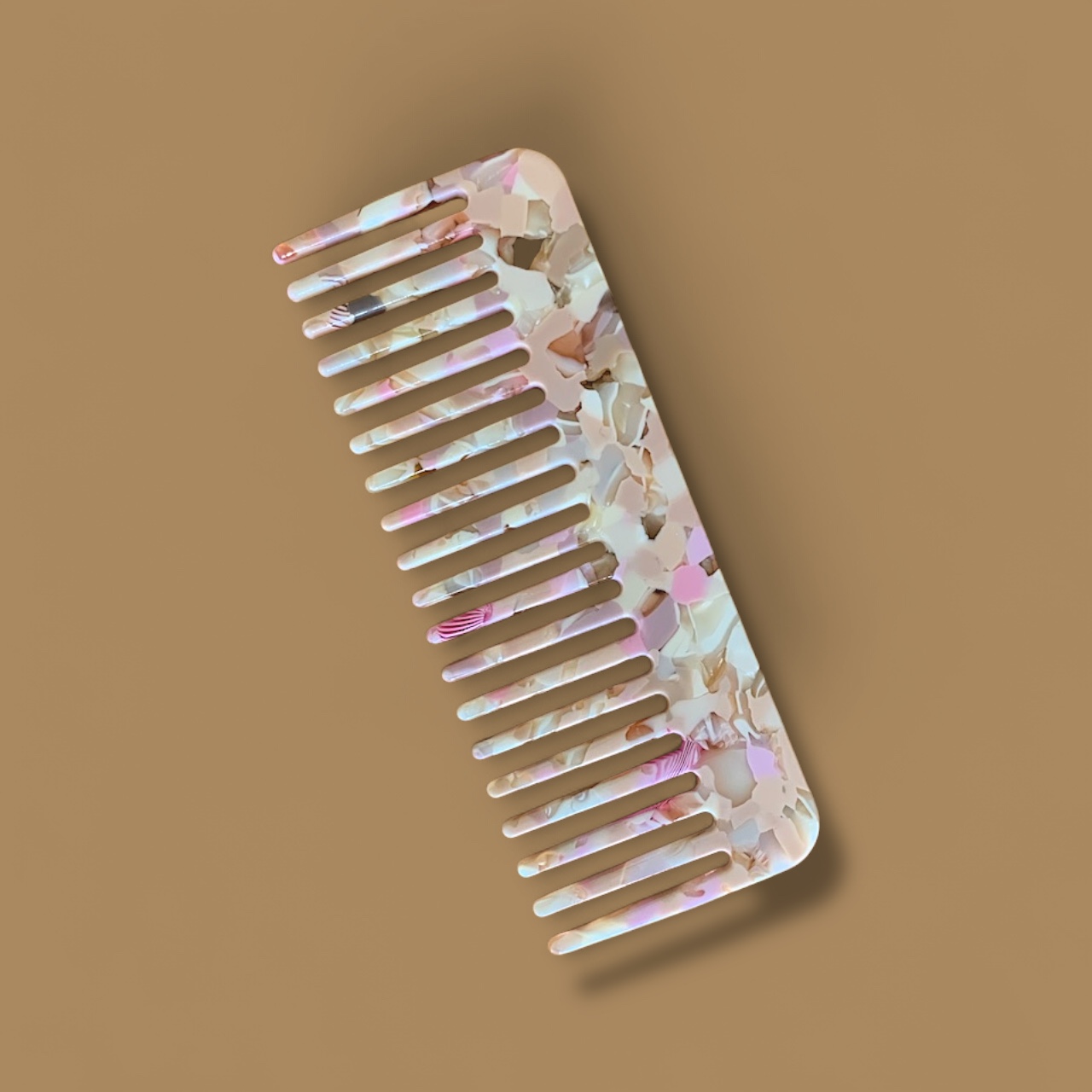 Peigne large multi rose