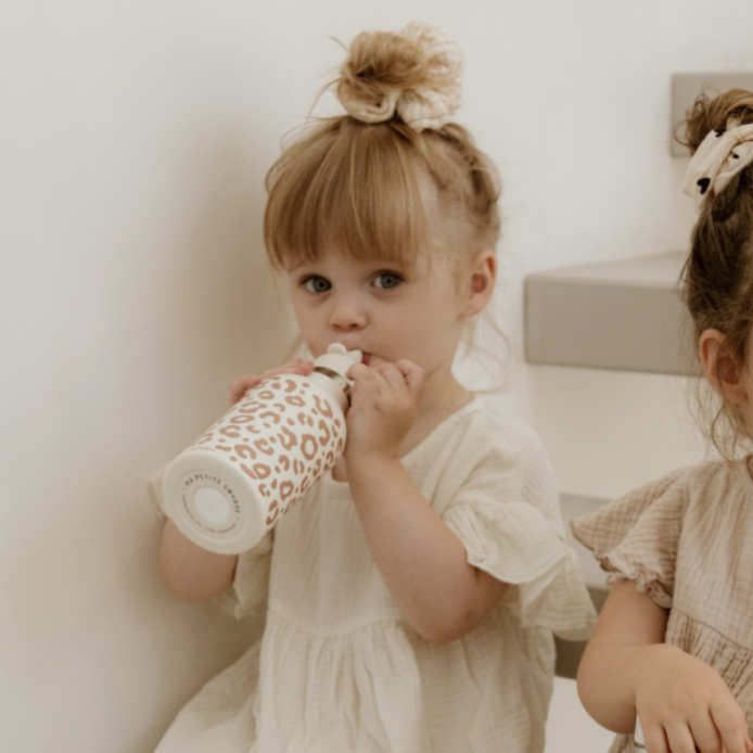 gourde léopard crème enfant