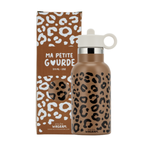 gourde léopard caramel