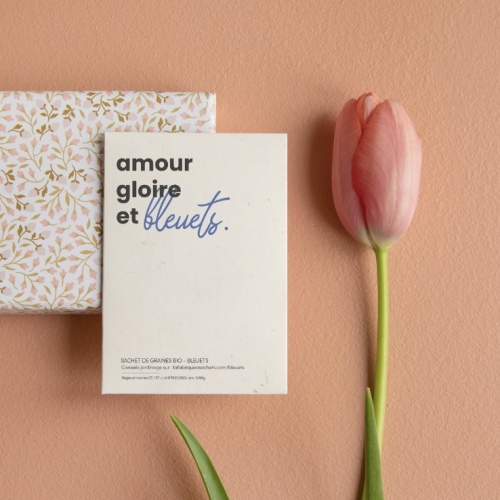 sachet de graines amour, gloire et bleuets