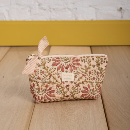 trousse maquillage Palmyre rose poudré