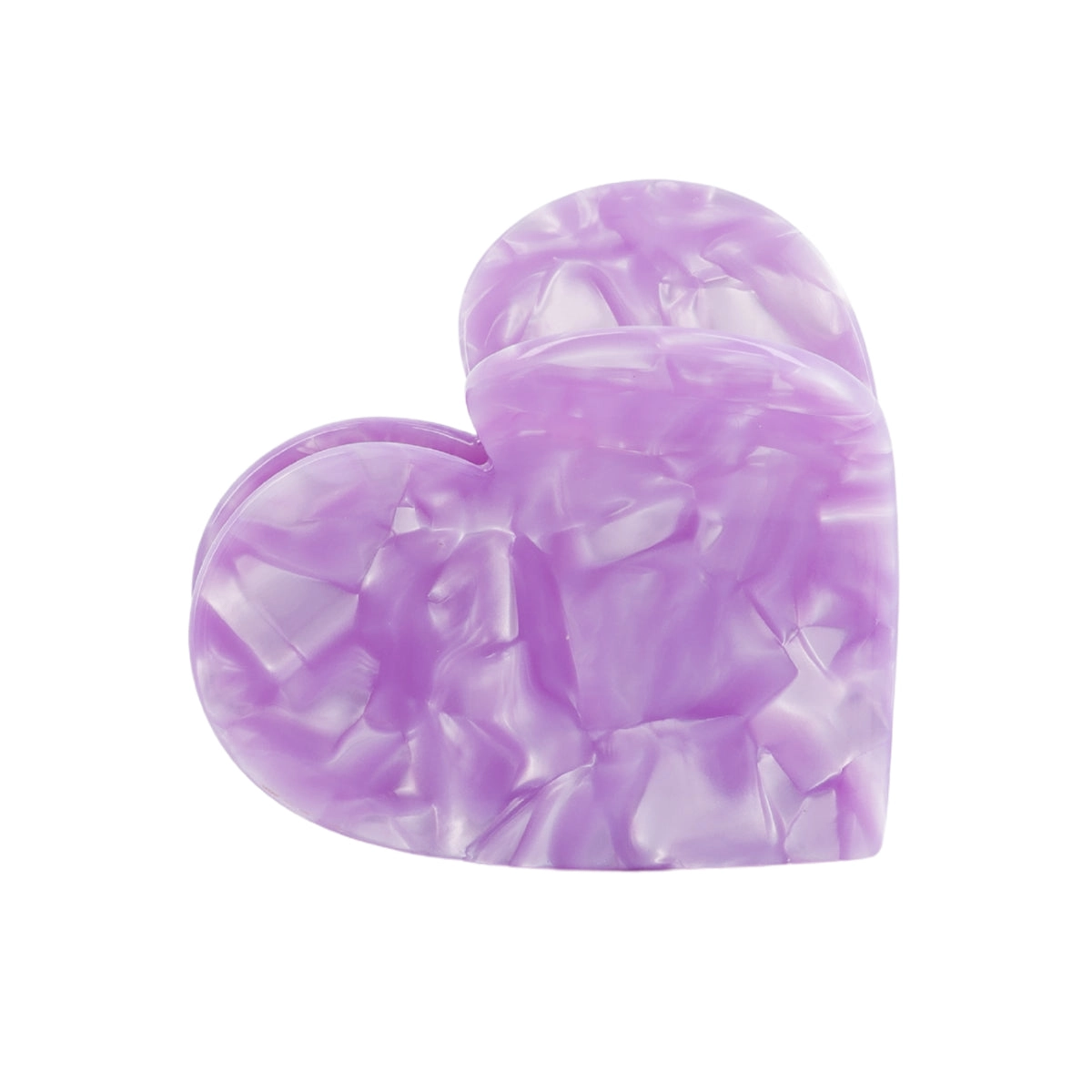 pince coeur violet nacré