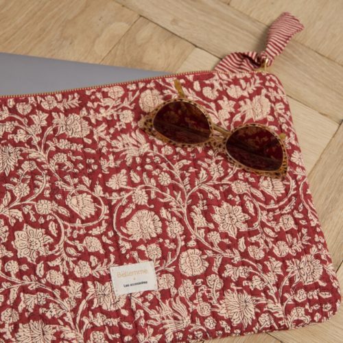 pochette ordinateur Anjali cerise