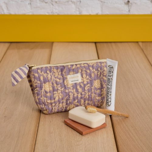 trousse maquillage Kate parme