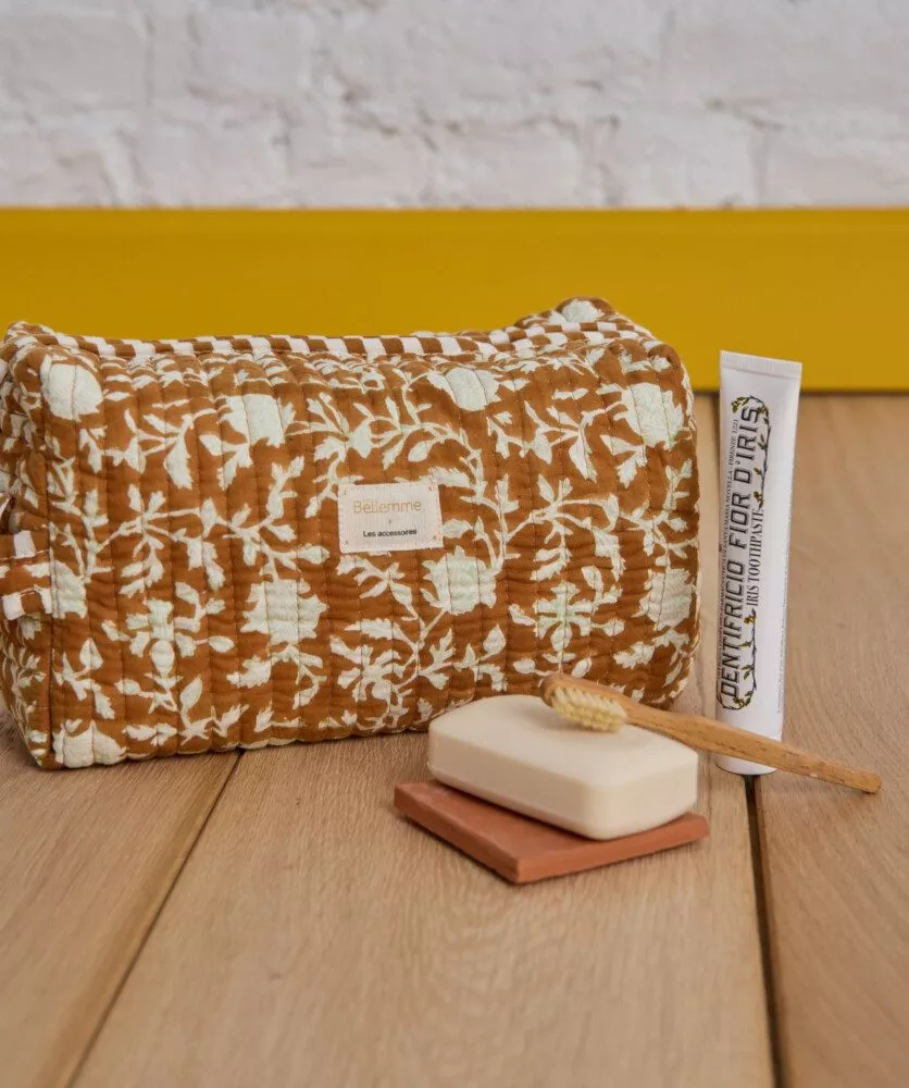 petite trousse de toilette Kate caramel