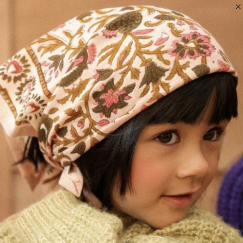 Petit foulard - Mina rose poudre