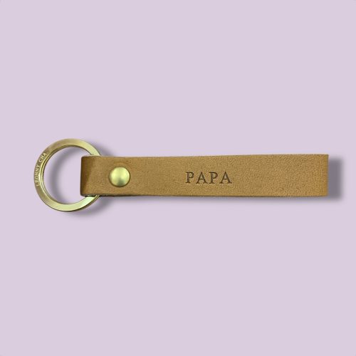 Porte clés papa camel en cuir