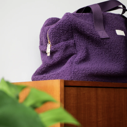 Sac week end sherpa violet