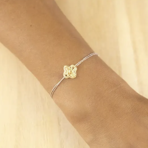 bracelet fil lurex oxalis trèfle