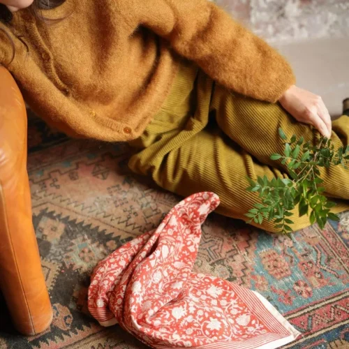 foulard Anjali rouge brique