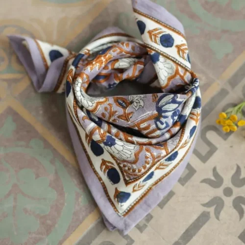 petit foulard Taj azur