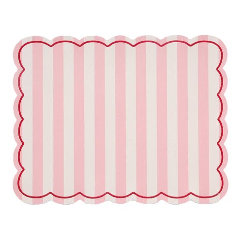 set de table roméo rayé rose