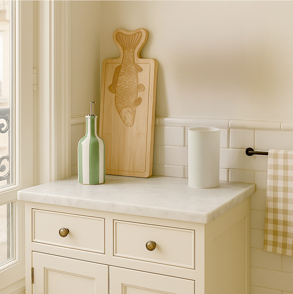 huilier rayures matcha