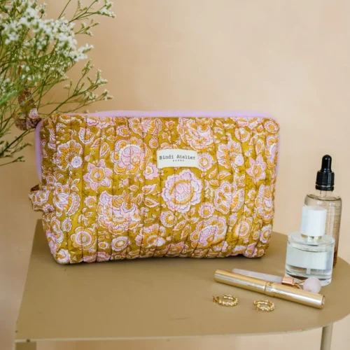 Trousse de toilette garda khaki bindi atelier