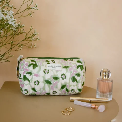 trousse à maquillage Amelia green bindi atelier
