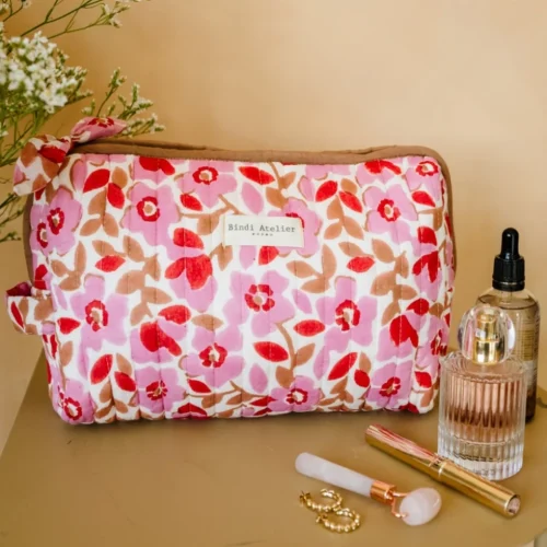 trousse de toilette Amelia pink bindi atelier