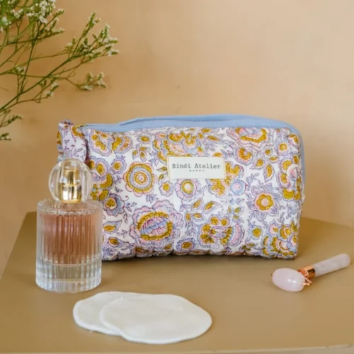 trousse à maquillage garda bleuet bindi atelier