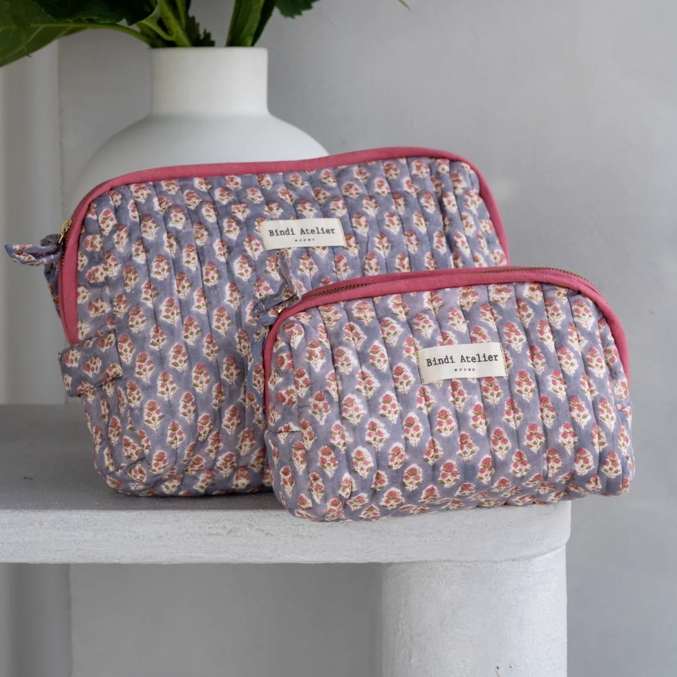 Trousse de toilette Aarti Azul bindi atelier